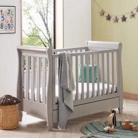 Babymore Eva Sleigh Cot Bed with Drawer