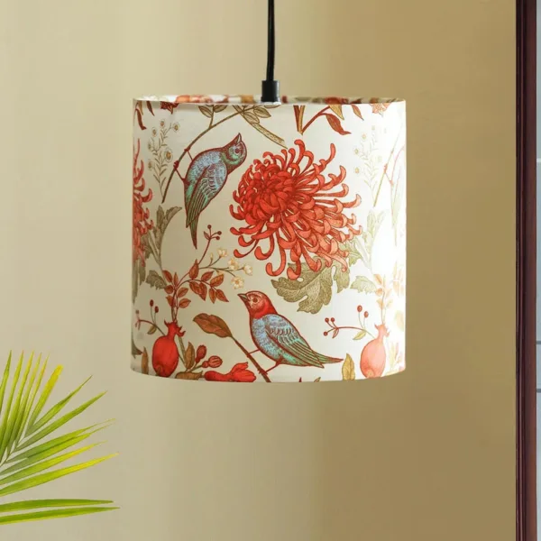 'Chirping Birds' Hanging Pendant Lamp Shade (20.6 cm, Handcrafted) 'Chirping Birds' Hanging Pendant Lamp Shade (20.6 cm, Handcrafted)