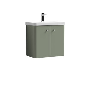 Core Wall Mounted 2 Door Vanity Unit with Basin Core Wall Mounted 2 Door Vanity Unit with Basin