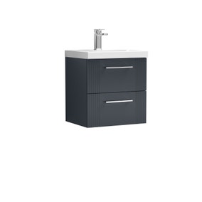 Deco Wall Mounted 2 Drawer Vanity Unit with Basin Deco Wall Mounted 2 Drawer Vanity Unit with Basin