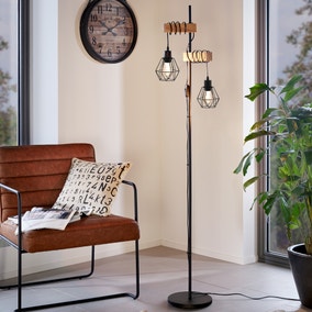 EGLO Townshend Industrial 2 Light Floor Lamp EGLO Townshend Industrial 2 Light Floor Lamp