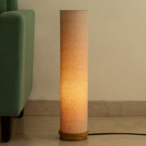 'Ember Tower' Decorative Floor Lamp In Mango Wood (70 Cm, Without Bulb, Handcrafted) 'Ember Tower' Decorative Floor Lamp In Mango Wood (70 Cm, Without Bulb, Handcrafted)