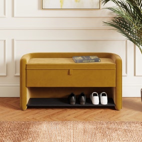 Estelle Velvet Hallway Storage Bench
