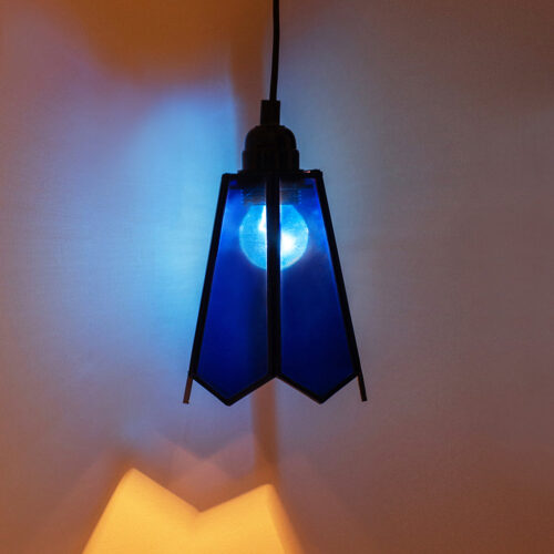 'Glass Magnificence' Handcrafted Conical Hanging Pendant Lamp in Glass & Iron (20.3 cm) 'Glass Magnificence' Handcrafted Conical Hanging Pendant Lamp in Glass & Iron (20.3 cm)