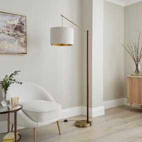 Hazelle Boucle Wooden Floor Lamp Hazelle Boucle Wooden Floor Lamp