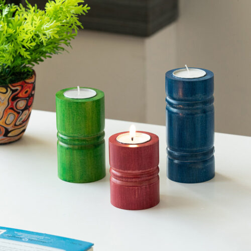 Jugnu Stambh' Tea Light Holder (Set of 3)
