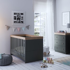 Little Acorns Burlington Cot Bed and 3 Drawer Chest Nursery Set
