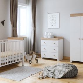 Little Acorns Classic Oak Effect 3 Piece Nursery Furniture Set Little Acorns Classic Oak Effect 3 Piece Nursery Furniture Set
