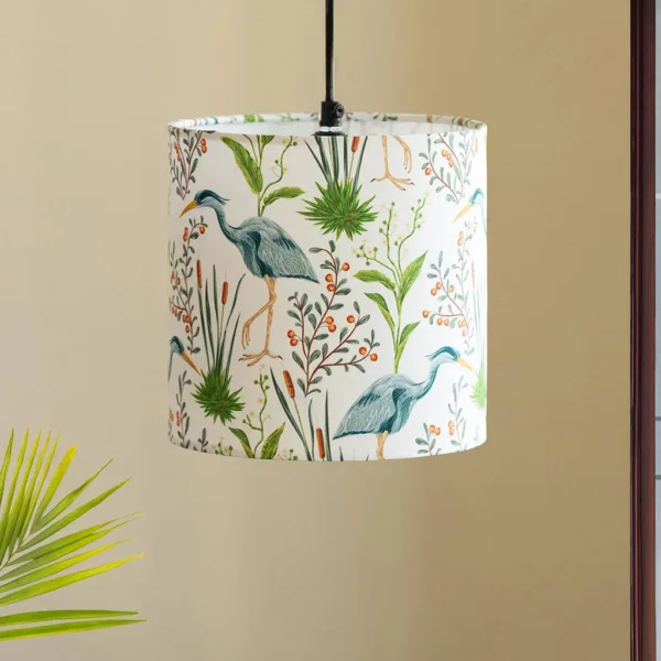 'Ostrich Sanctuary' Hanging Pendant Lamp Shade (20.6 cm, Handcrafted) 'Ostrich Sanctuary' Hanging Pendant Lamp Shade (20.6 cm, Handcrafted)