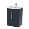 Parade Floor Standing 2 Door Vanity Unit with Polymarble Basin