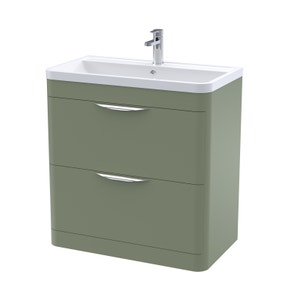 Parade Floor Standing 2 Drawer Vanity Unit with Ceramic Basin Parade Floor Standing 2 Drawer Vanity Unit with Ceramic Basin