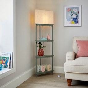 Remi Shelved Corner Floor Lamp Remi Shelved Corner Floor Lamp