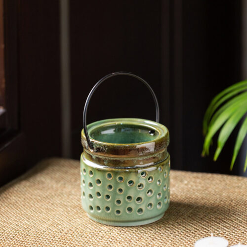 'Shore Lights' Handcrafted Ceramic Tea-Light Holder 'Shore Lights' Handcrafted Ceramic Tea-Light Holder