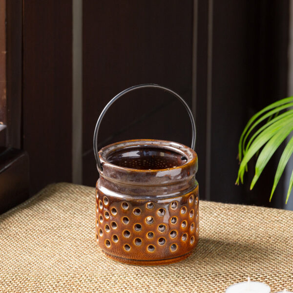 'Shore Lights' Handcrafted Ceramic Tea-Light Holder 'Shore Lights' Handcrafted Ceramic Tea-Light Holder